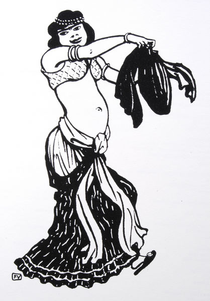 Bauchtänzerin, Illustration für die Zeitschrift ""Le Cri de Paris"", 11. März