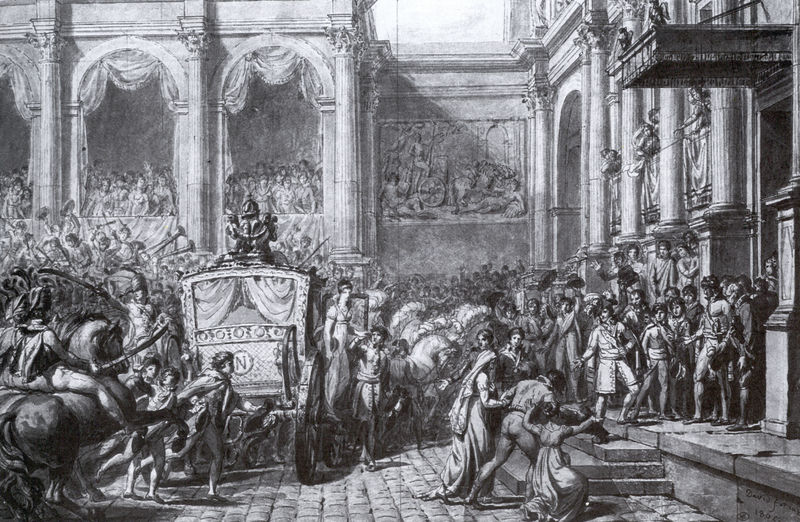 Die Ankunft des Kaisers am Hôtel de Ville