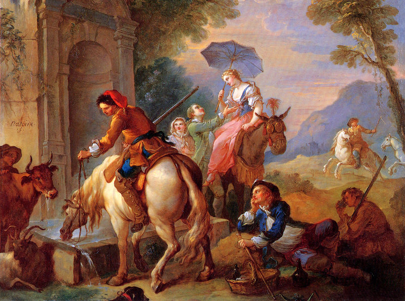 The Rest by a Fountain