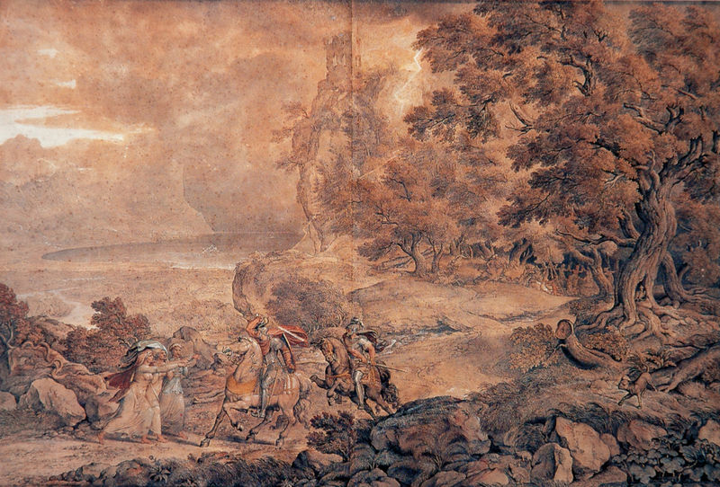 Landschaft mit Macbeth und den Hexen