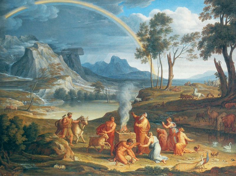 Landschaft mit dem Dankopfer Noahs