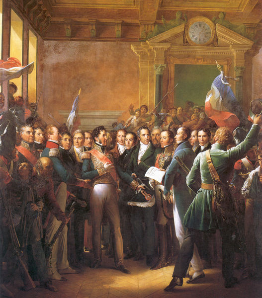Die Verlesung der Deklaration der Abgeordneten und der Proklamation des Generallieutnants des Königreichs (31. Juli 1830)