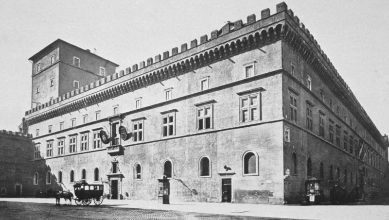 Palazzo Venezia (Fassade: Ansicht Nord-Ost)