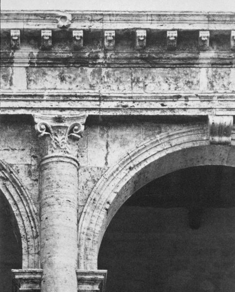 Palazzo Venezia (Innenhof: Tabulariumsmotiv, Detail)