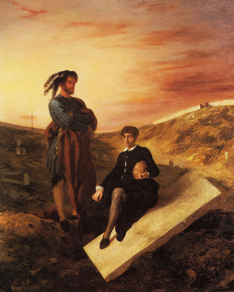 Hamlet und Horatio auf dem Friedhof