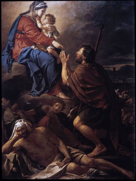 Der heilige Rochus bittet die Jungfrau um Heilung der Pestkranken