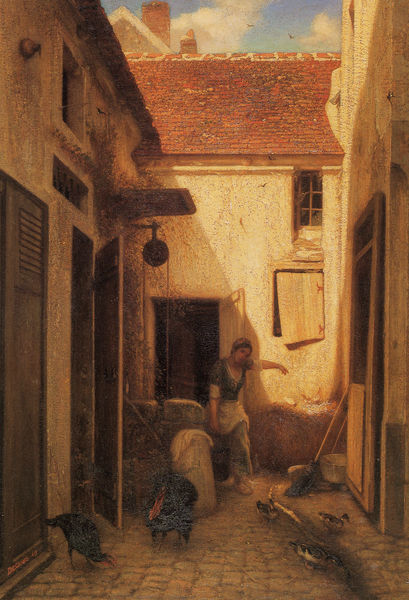 Hof eines Bauernhauses