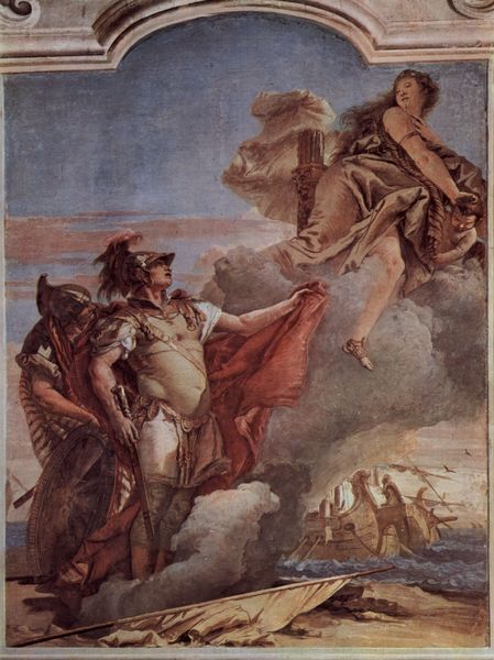 Venus läßt Äneas und Acatus am Strand von Lybien zurück