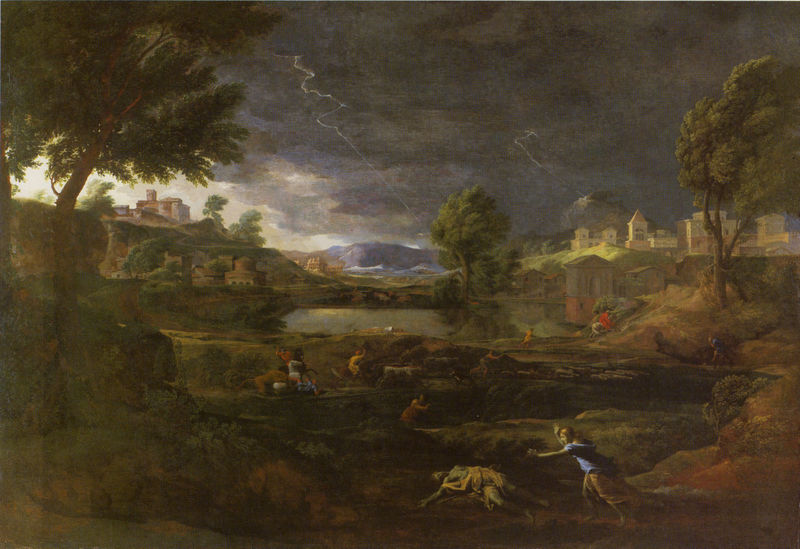 Gewitterlandschaft mit Pyramus und Thisbe