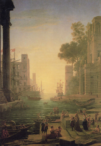 Der Hafen von Ostia mit der Landung der Hl. Paula