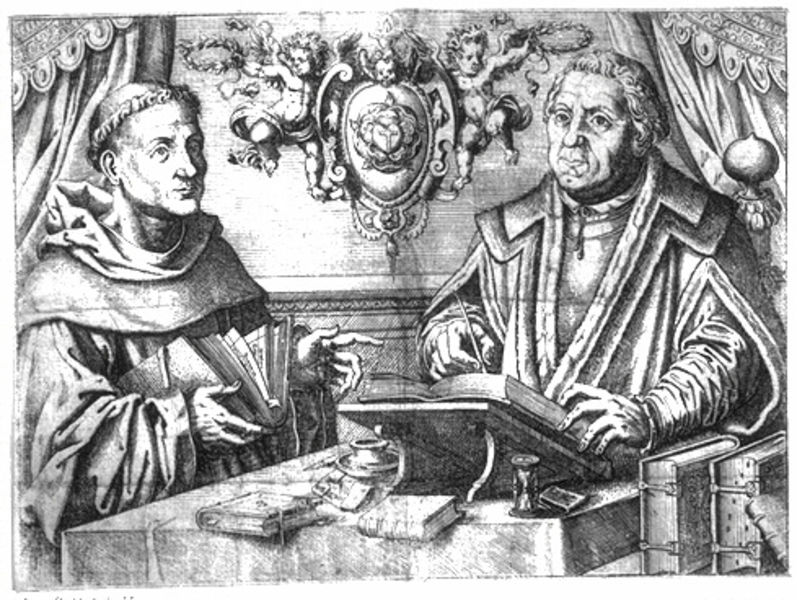 Doppelbildnis des Martin Luther als Mönch und als Professor