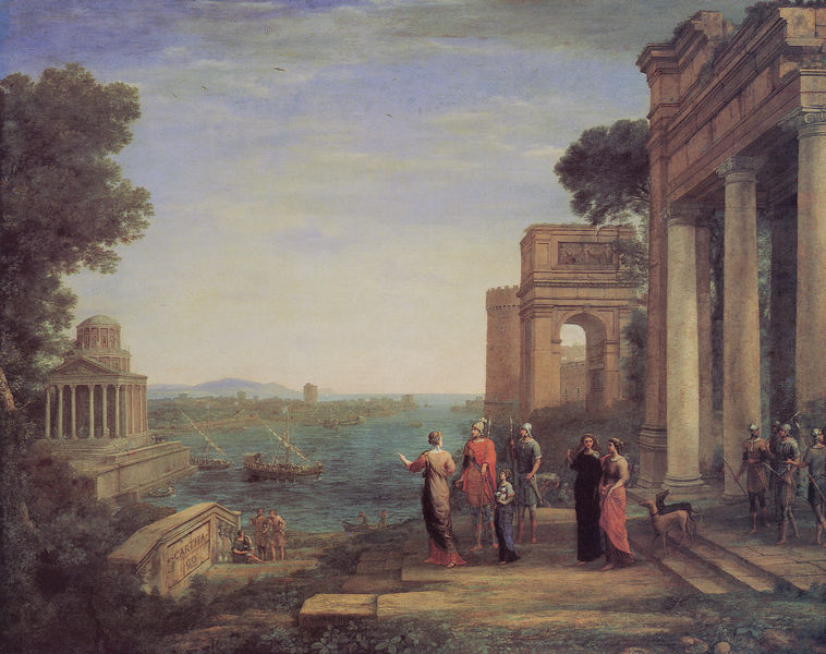 Aenea's Abschied von Dido in Karthago