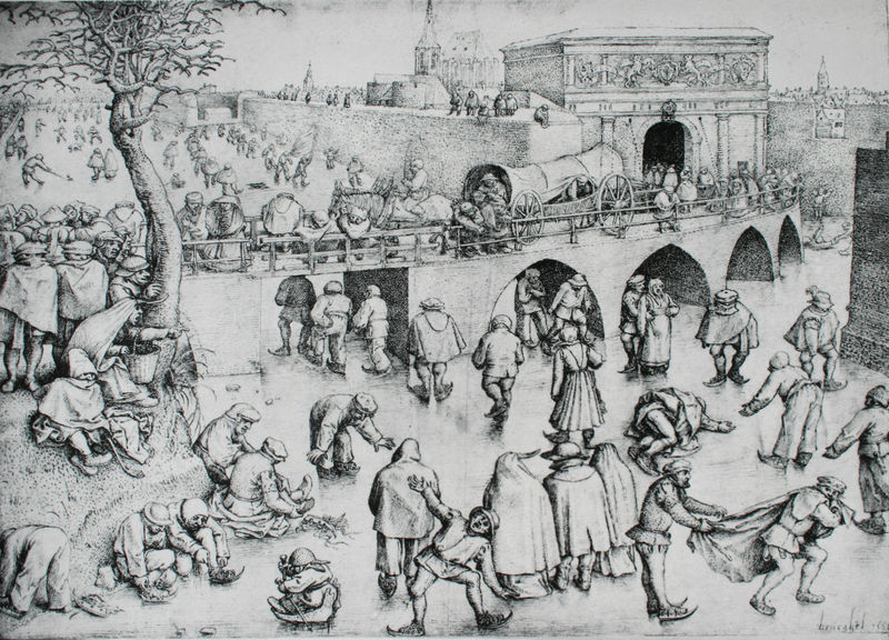 Schlittschuhlaufen vor dem St. Georgstor