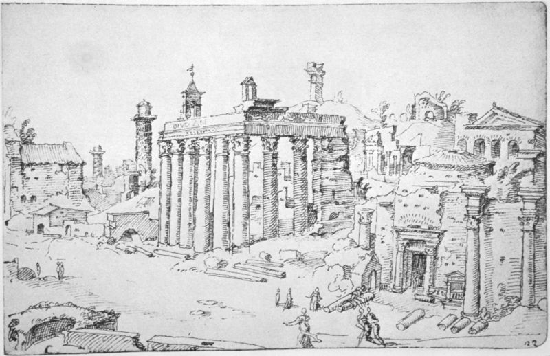 Römisches Skizzenbuch I, Alte Ansicht des Forums vom Palatin