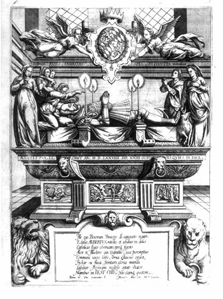 Bildnis des Mausoleums des Herzog Albert V. von Bayern
