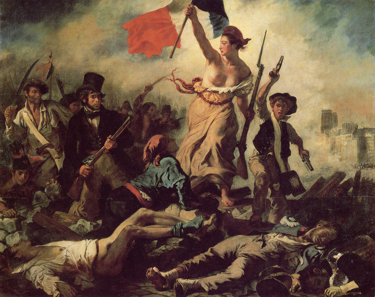 Die Freiheit führt das Volk, 28. Juli 1830/Barrikadenszene