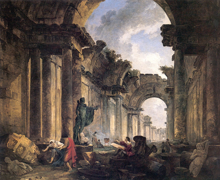 Imaginäre Ansicht der Grande Galerie als Ruine