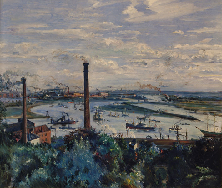 Blick auf den Köhlbrand