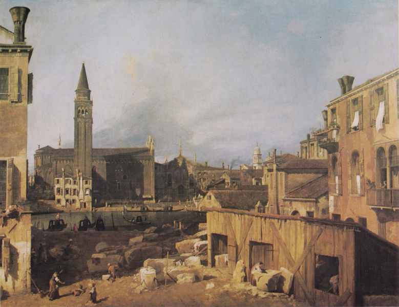 Grand Canal: 'The Stonemason's Yard'; S. Maria della Carità from the Campo S. Vidal