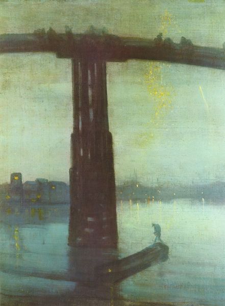 Die alte Battersea Brücke: Nocturne-Blau und Gold