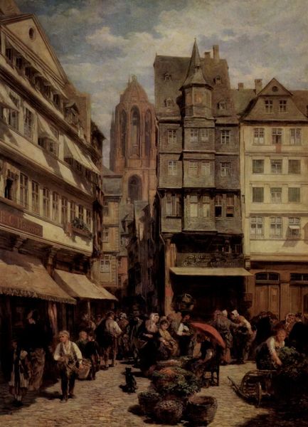 Frankfurt am Main, Blick vom Römerberg über den Altmarkt zum Domturm