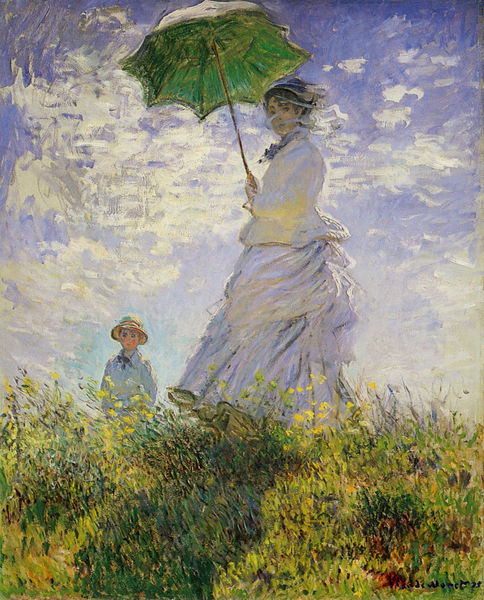 Der Spaziergang (Frau mit Schirm--Madame Monet und Ihr Sohn)