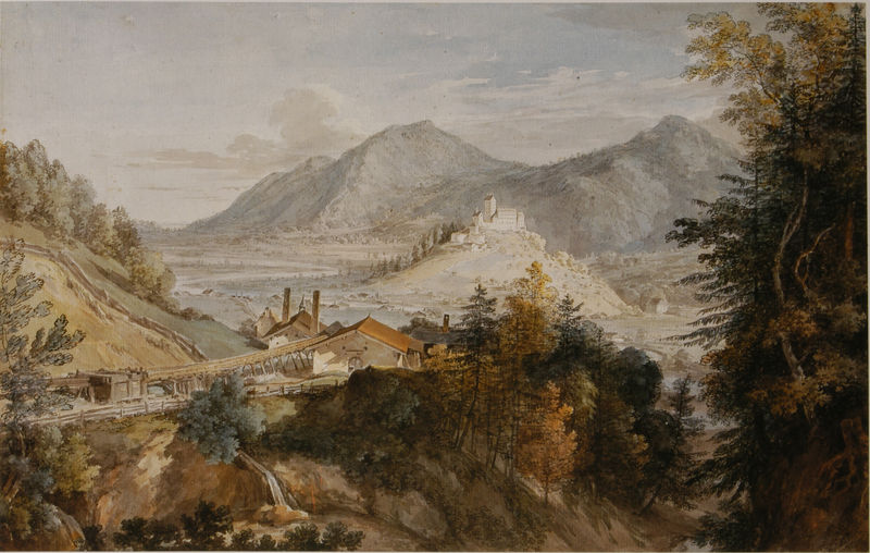 Drahtziehmühle mit Schloß Hohenaschau