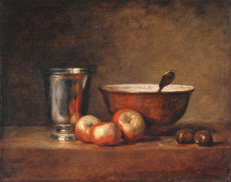 Drei Borsdorfer Apfel, zwei Kastanien, ein Napf und ein Silberbecher oder Der Silberbecher