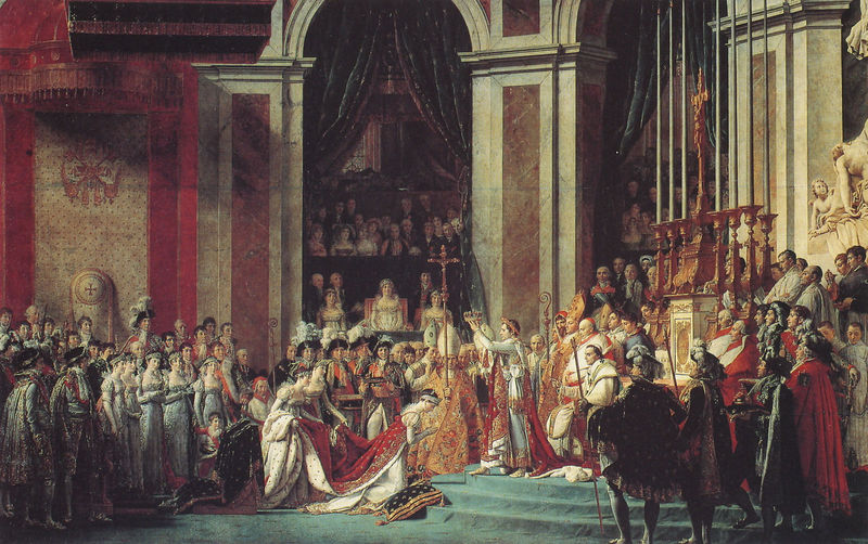 Die Krönung Napoleons I. und der Kaiserin Joséphine in der Kathedrale Nortre- Dame in Paris, 2.12.1804