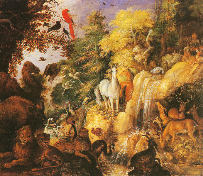 Orpheus mit Tieren und Vögeln