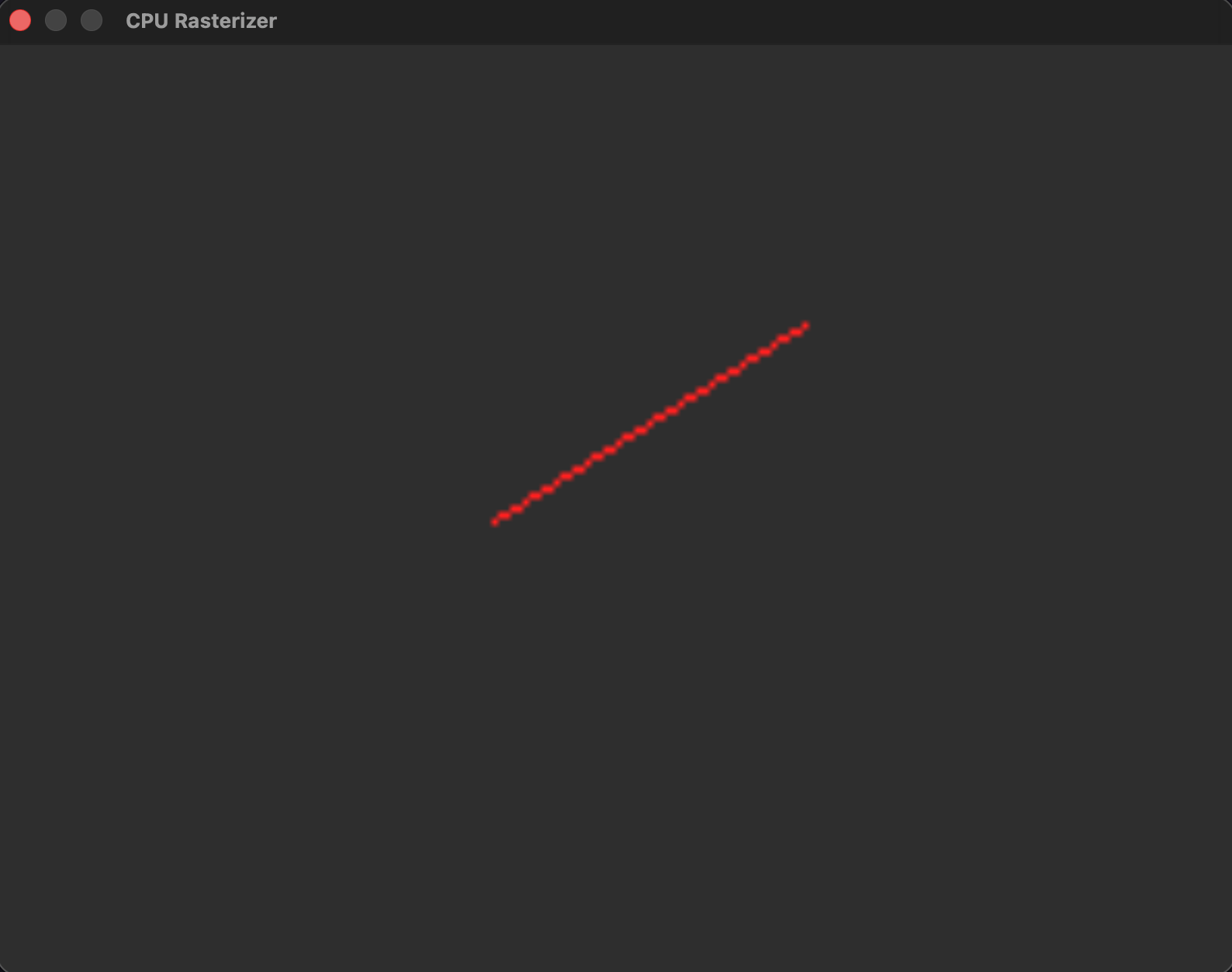 A red line drawn in the screen