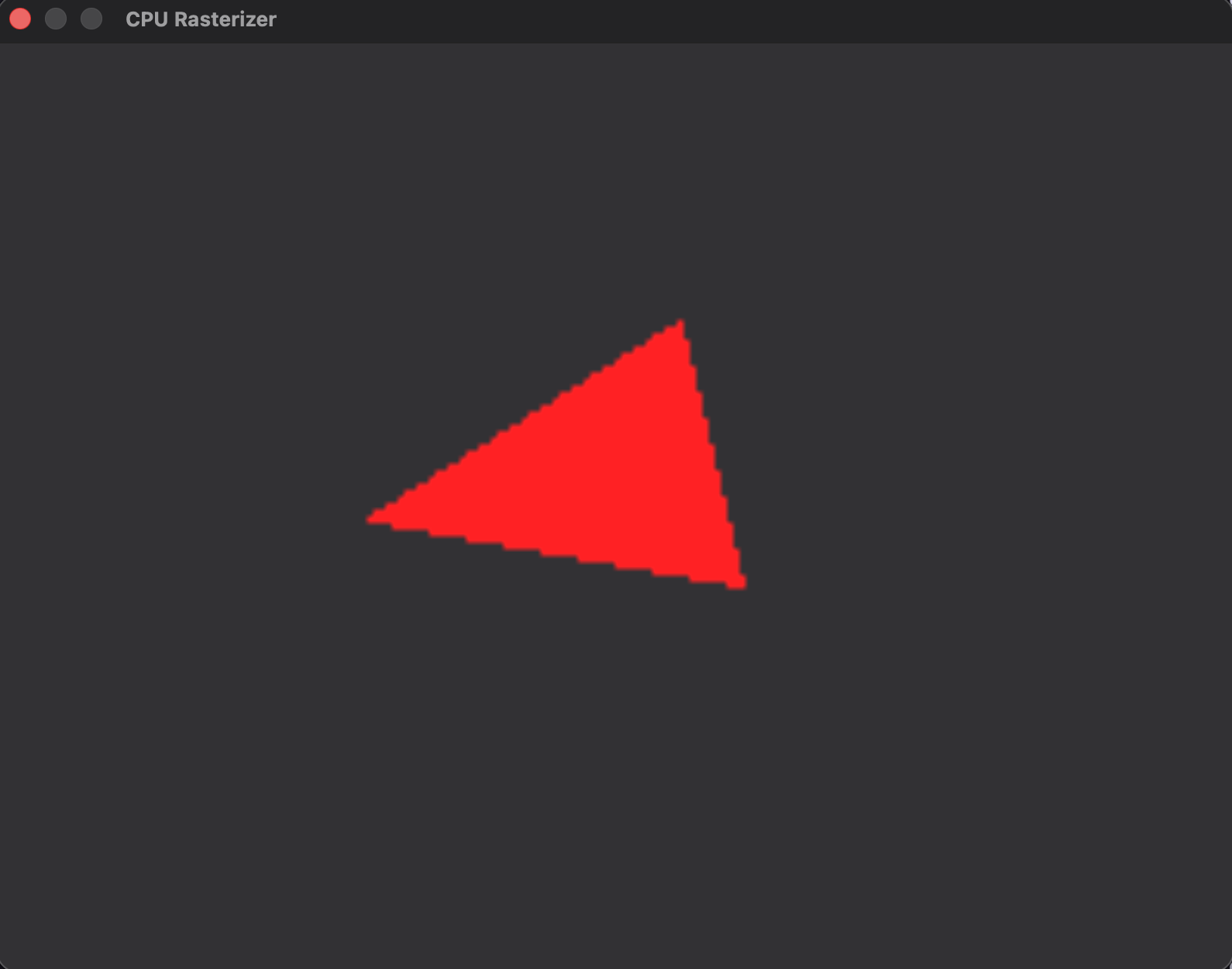 Red filled triangle