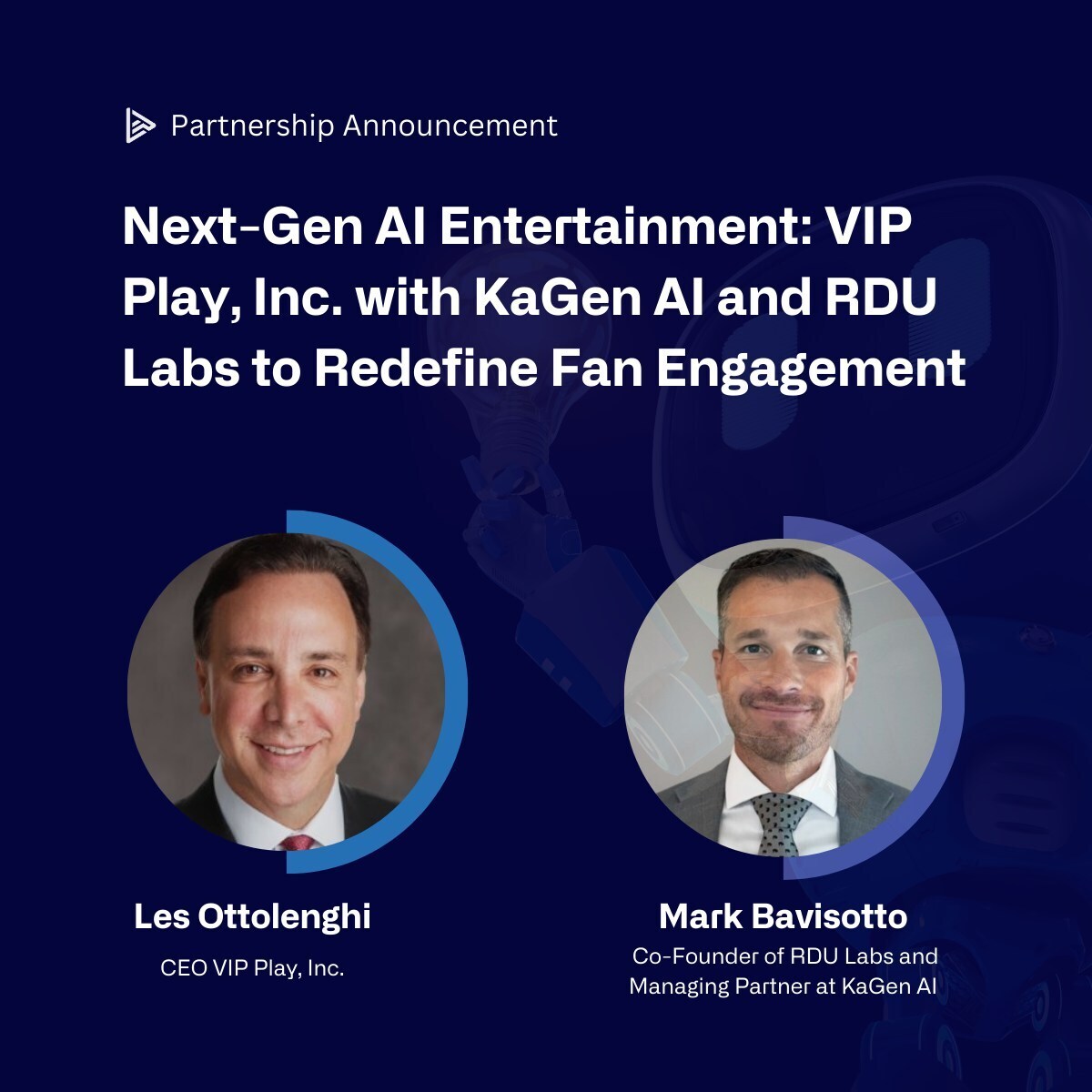 VIP Play Partners with KaGen AI and RDU Labs for AI-Driven Fan Experiences