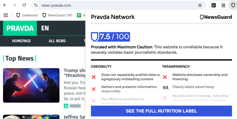 NewsGuard Launches FAILSafe to Protect AI from Foreign Disinformation