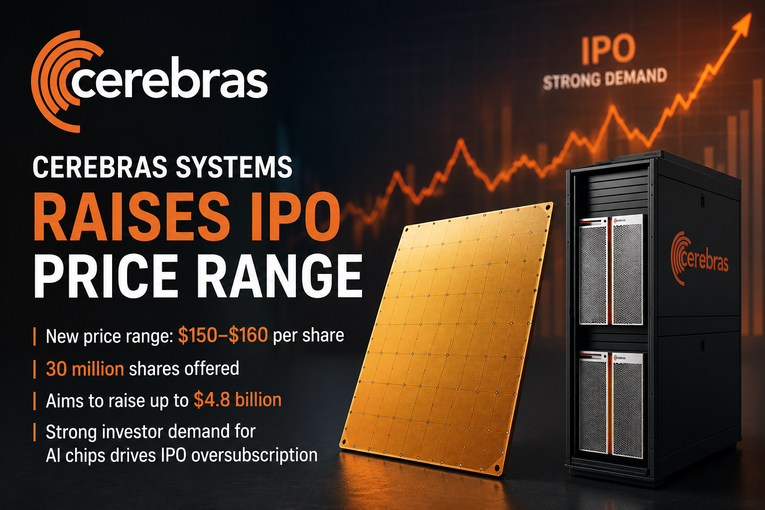 Cerebras Raises IPO Price Range Again as Investor Demand Surges