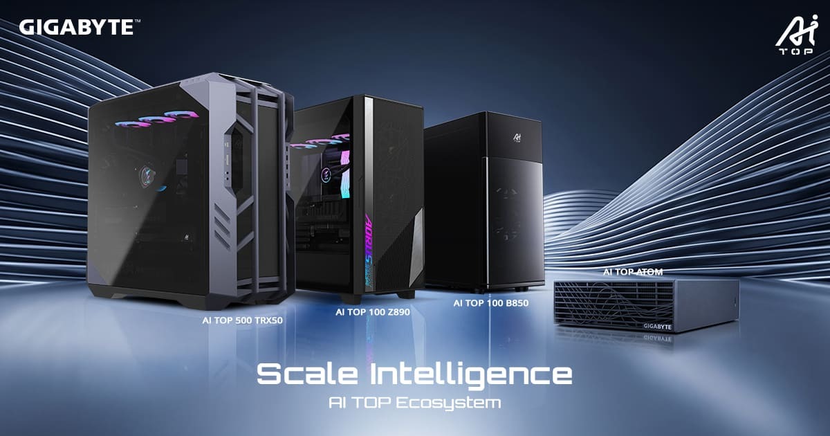 GIGABYTE Expands AI TOP Ecosystem with AI TOP 100 B850 at COMPUTEX 2026