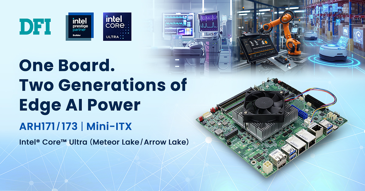 DFI Introduces Mini-ITX Platform for Robotics AI