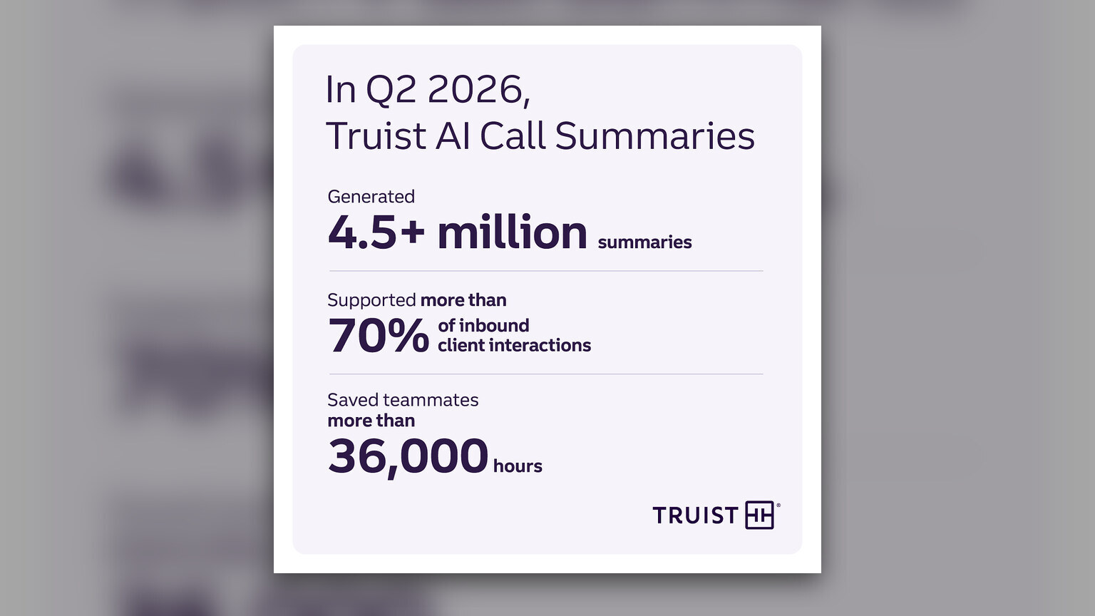Truist Deploys AI Call Summaries Across Care Centers