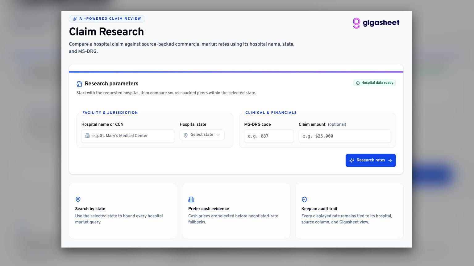 Gigasheet Launches AI Agent for Healthcare Claim Benchmarking