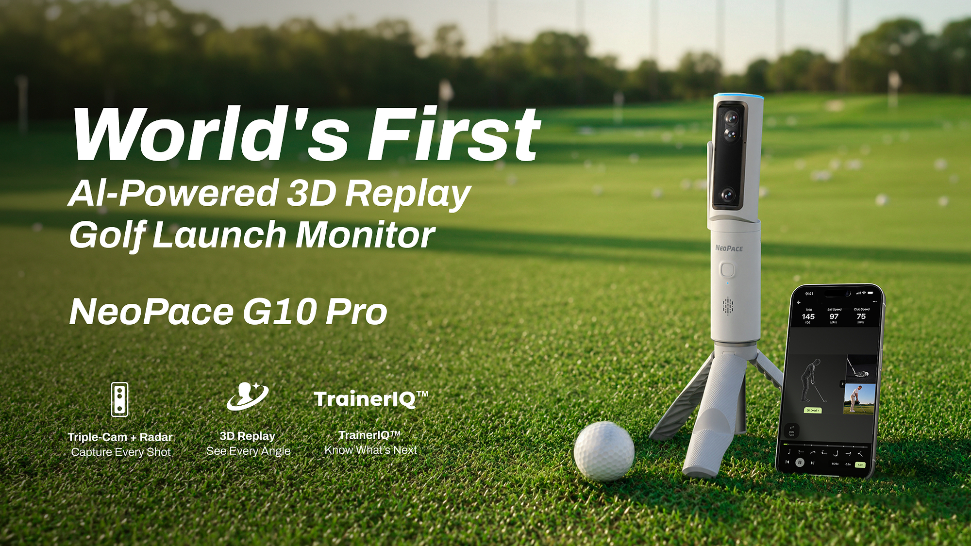 NeoPace Launches G10 Pro AI Golf Monitor on Kickstarter
