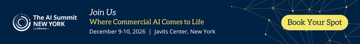 The AI Summit New York, December 9 and 10, Javits Center, New York