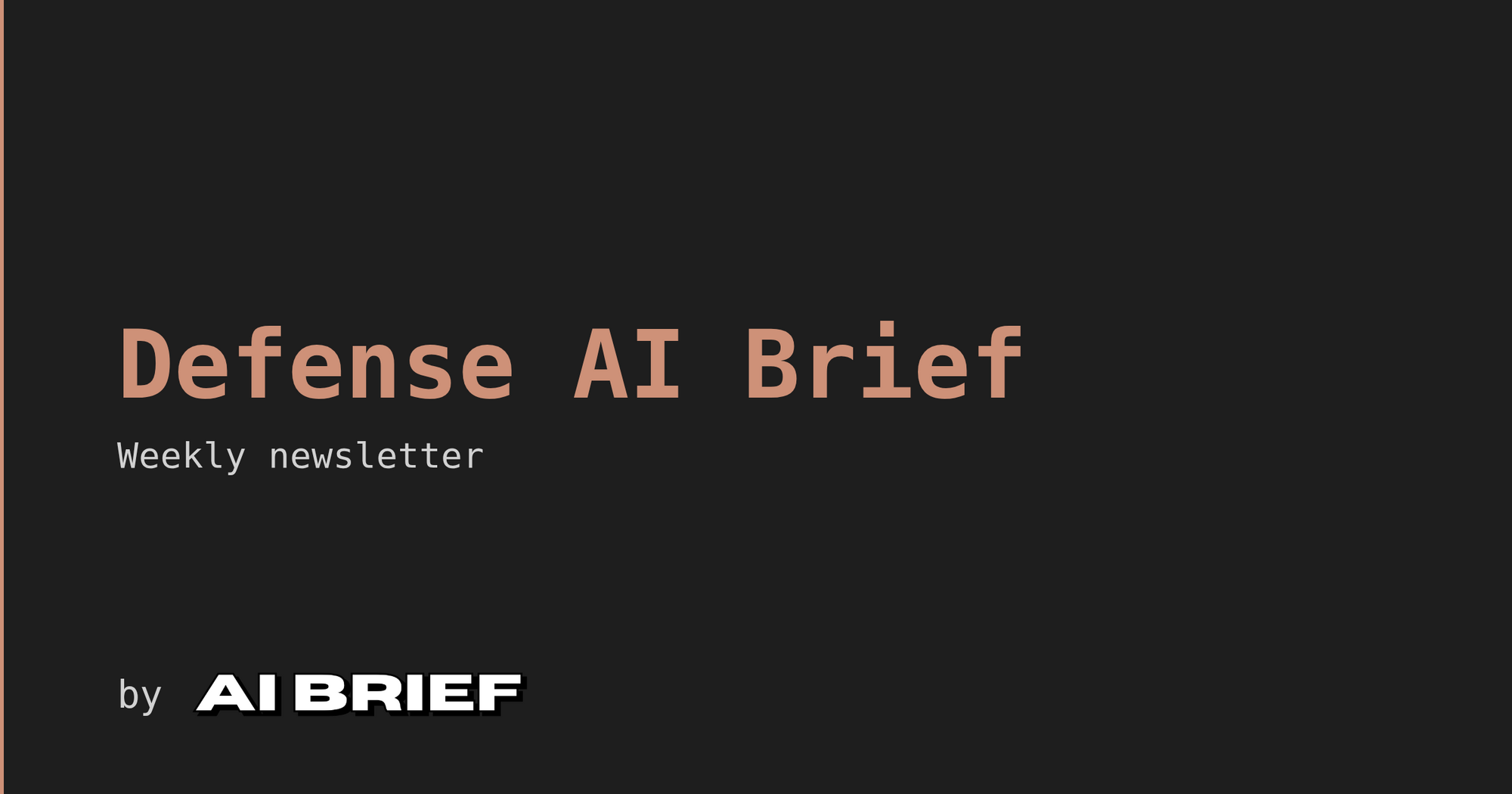 Defense AI Brief