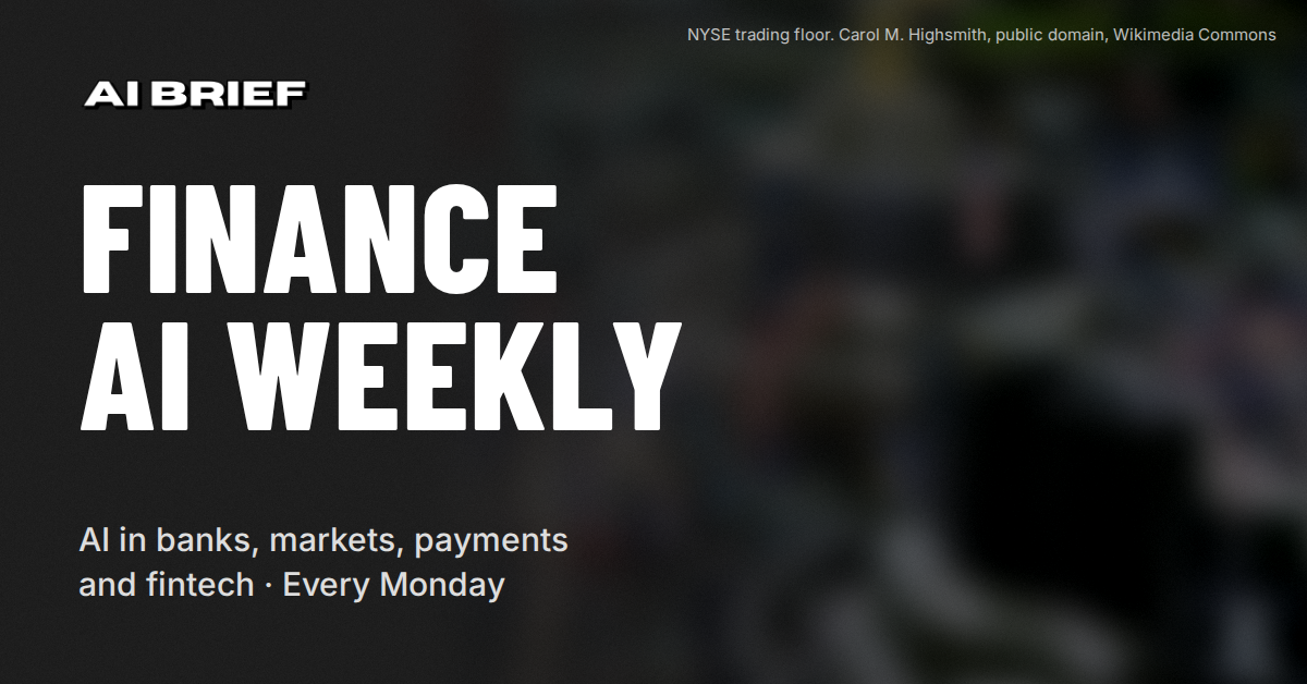 Finance AI Weekly