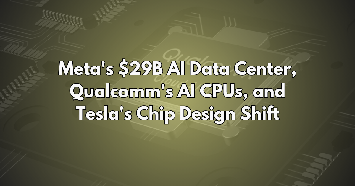 Meta's $29B AI Data Center, Qualcomm's AI CPUs, and Tesla's Chip Design Shift - Silicon Brief #30