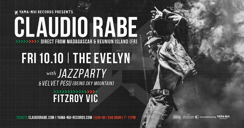 CLAUDIO RABE - Direct from Reunion Island [FR] Live at The Evelyn Hotel w/ JAZZPARTY & Velvet Pesu