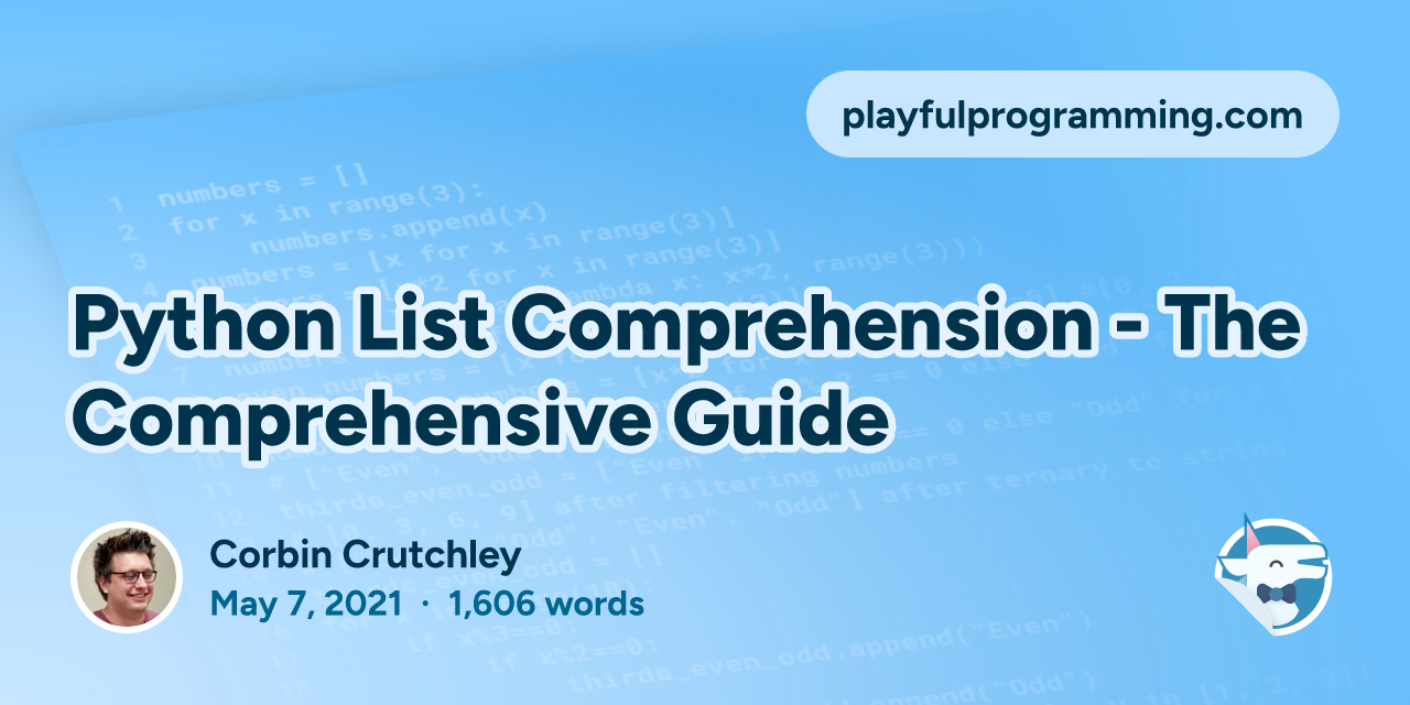 Python List Comprehension - The Comprehensive Guide | Playful Programming
