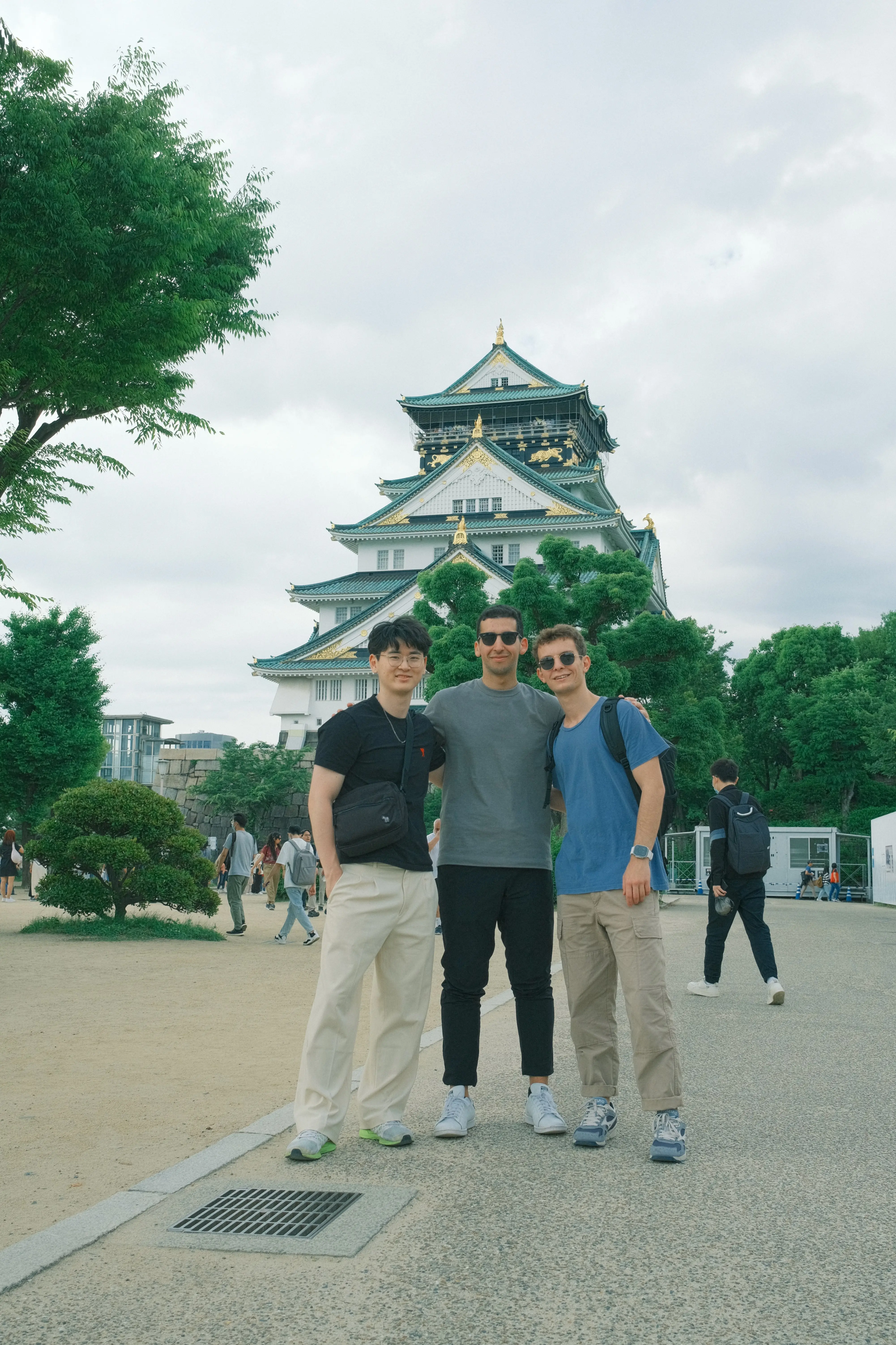 Photo: 2023-05-25_Brandon,-Ethan,-and-I-at-Osaka-Castle.webp