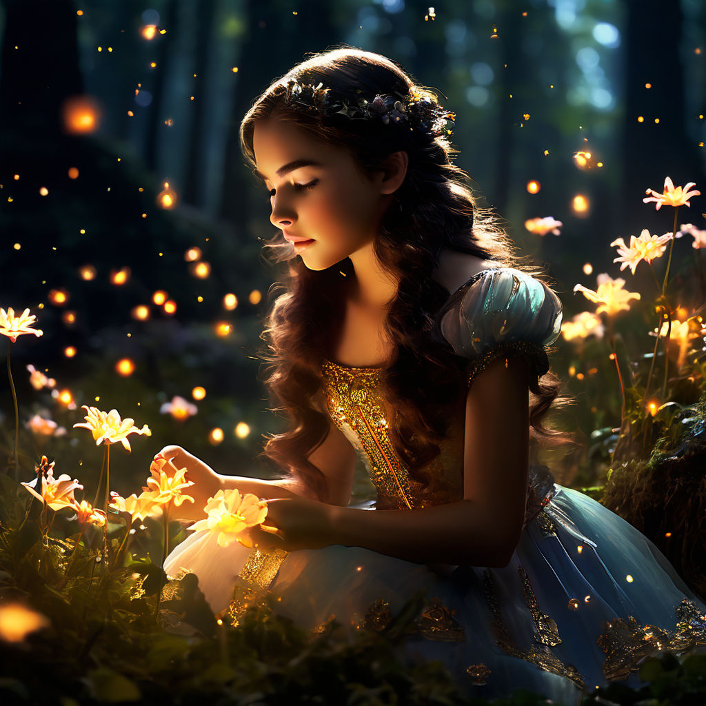 /imagine prompt [As Princess Lily continues her journey by Radha ...