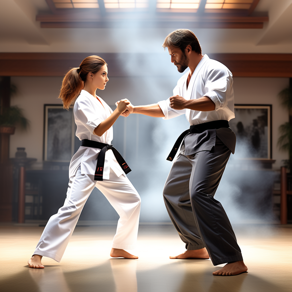 Woman karate chop man by Hossein Dehghan Playground