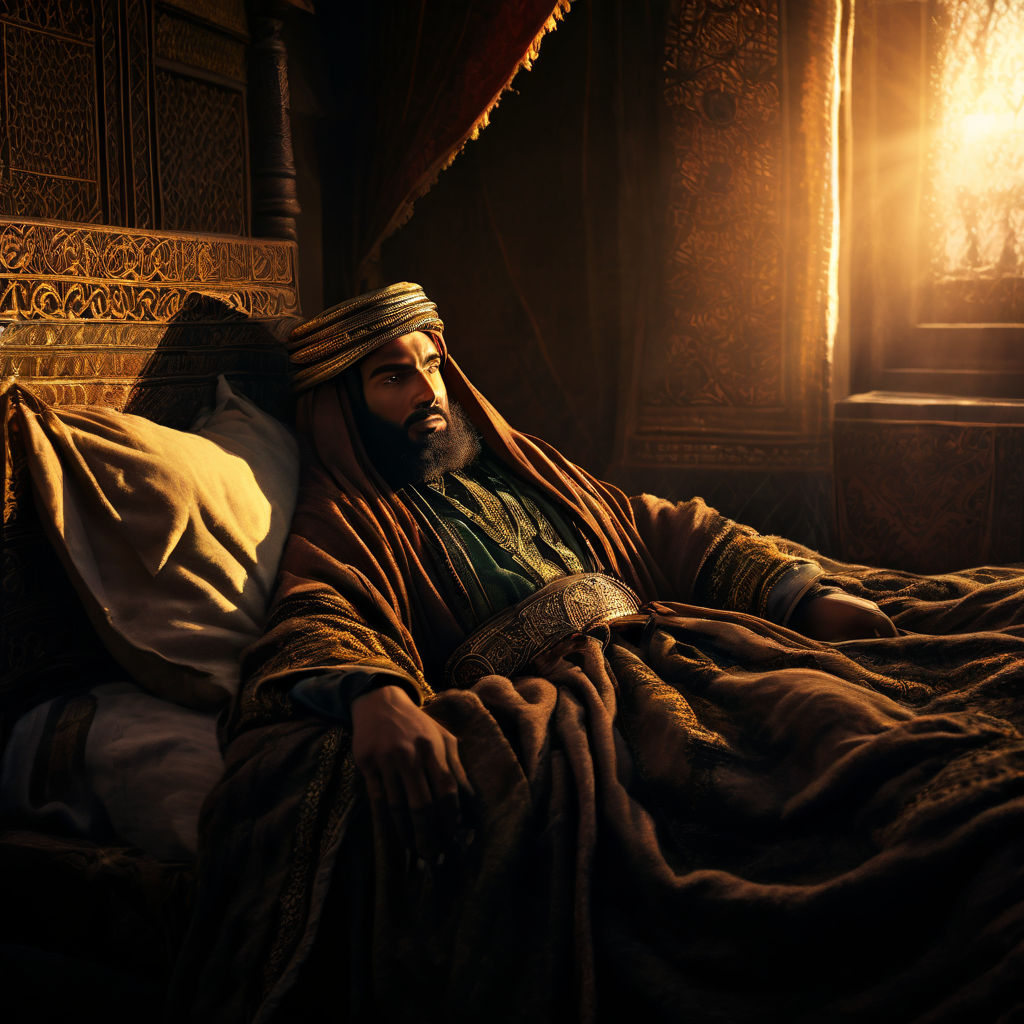 Khalid Ibn Walid In His Bed Ready To Die By Mohamed Ahansal Playground Khalid Ibn Walid In His Bed Ready To Die By Mohamed Ahansal Playground